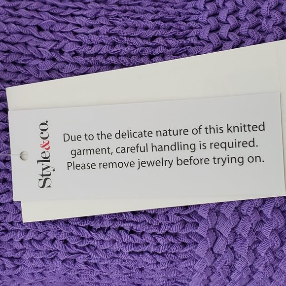 Style & Co Loose Weave Mixed Stitch Sweater NEW NWT Size XL - Picture 11 of 11